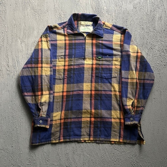 Quiksilver Other - Vintage Quiksilver 1/4 Zip Flannel Shirt Mens Large Blue 1990s Plaid